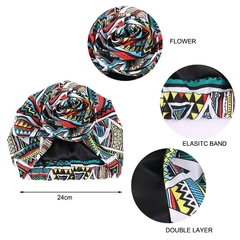 Imagem do African Bandana Scarf Satin Floral Ankara Dashiki