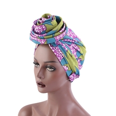 Imagem do African Bandana Scarf Satin Floral Ankara Dashiki