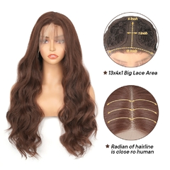 Front Laces Fibra Orgânica Hair Ondulado cor marrom/chocolate e preto 55/66cm. - Mari Hair Style