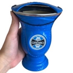 Kit de Chimarrão Cuia Porongo Tapa Erva Bomba Inox Grêmio / Inter