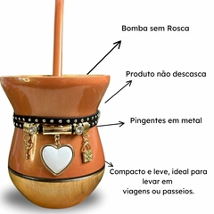 Kit Chimarrão Completo Premium 3: Cuia + Bomba + Pulseira na internet