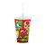 COPO PLASTICO COM TAMPA 500ML SUPER MARIO