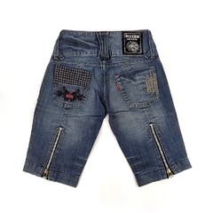 Bermuda Jeans com Zíper nas Pernas - DIzzem - comprar online