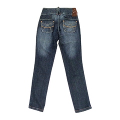 Cigarrete Jeans Lixada com Cós Alto - Natural Basic - comprar online