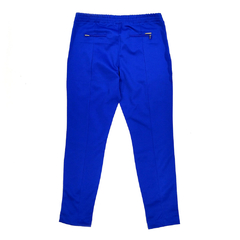 Calça Skinny Azul Bic com Bolso Faca Meio Cós Meio Elástico - Megadose - comprar online