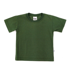 Camiseta Infantil Verde Musgo - PV Malha Fria - Raro's Confecções