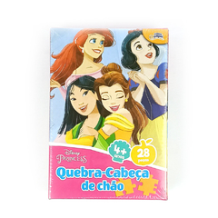 Quebra-Cabeça de Chão Princesas Disney 28 Peças - Novo Papel