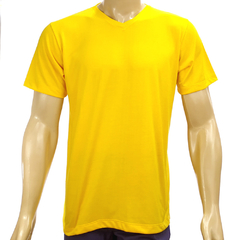 Camiseta Gola V Amarelo Ouro - PV Malha Fria - Raro's Confecções