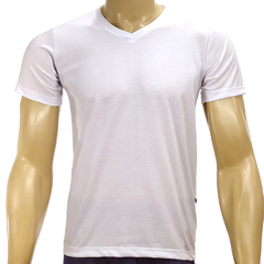 Camiseta Gola V Branca - PV Malha Fria - Raro's Confecções