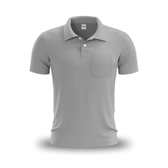 Camisa Polo Bolso Prata - Malha Piquet - Raro's Confecções