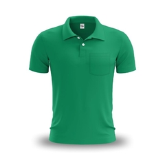 Camisa Polo Bolso Verde Chicle - Malha Piquet - Raro's Confecções