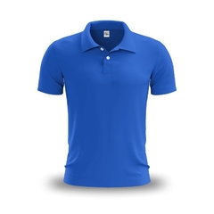 Camisa Polo Azul Imperial Escuro - Malha Piquet - Raro's Confecções
