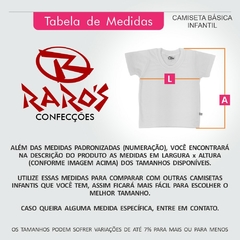 Camiseta Infantil Cinza Mescla - PV Malha Fria - Raro's Confecções - comprar online