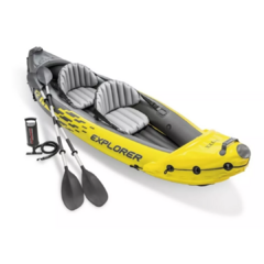 Kayak Inflable Intex Explorer K2 312x91x51cm Color Amarillo