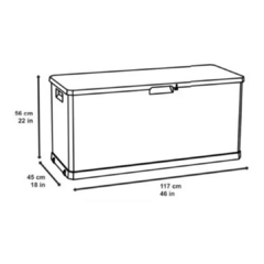 Baulera Baul Plástica Para Jardín 280 Lts Toomax Organizador. - comprar online