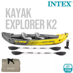 Kayak Inflable Intex Explorer K2 312x91x51cm Color Amarillo en internet