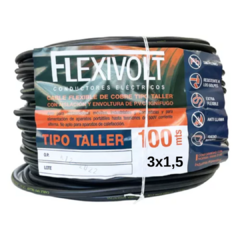 Cable Tipo Taller Flexivolt 3x1,5 Mm X 100 Mts