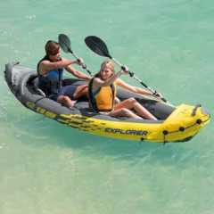 Kayak Inflable Intex Explorer K2 312x91x51cm Color Amarillo - Don Andrés