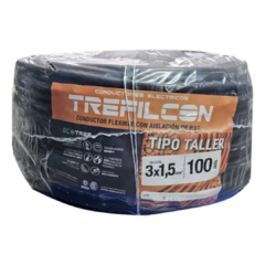 Cable Tpr Tipo Taller 3 X 1,5mm Trefilcon X Rollo 100 Metros