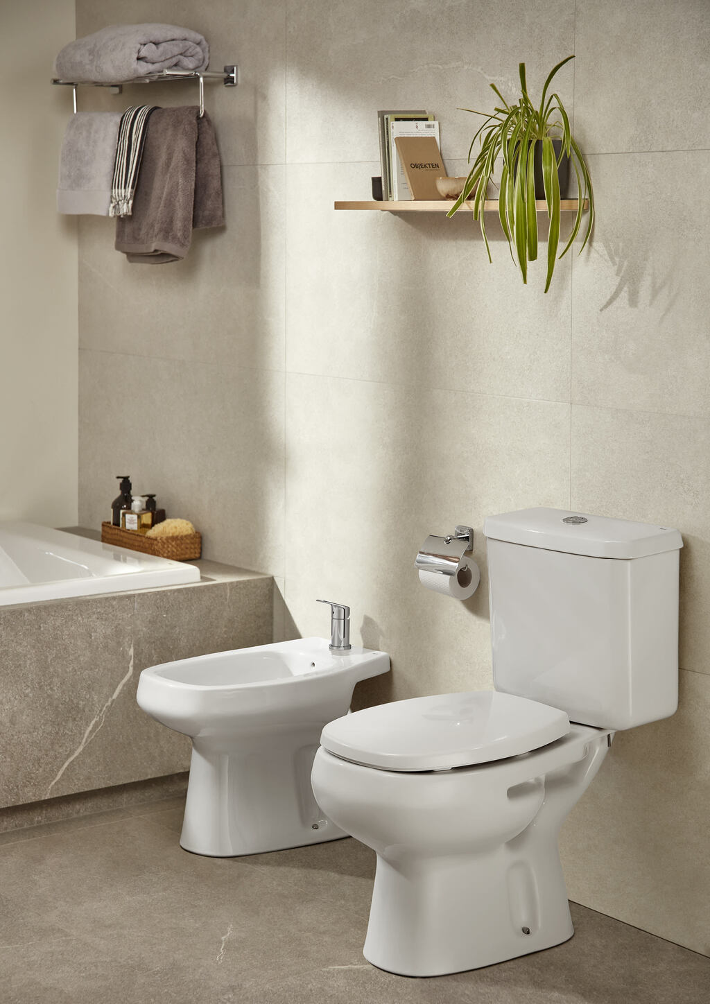 Inodoro Largo Monaco Roca Blanco Ahorro y Comodidad