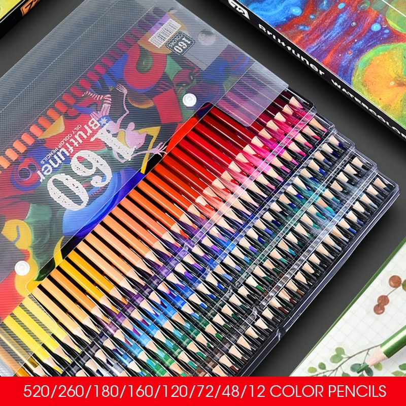 120 Colored Pencils aquarela lapis de cor Professional 120 colores