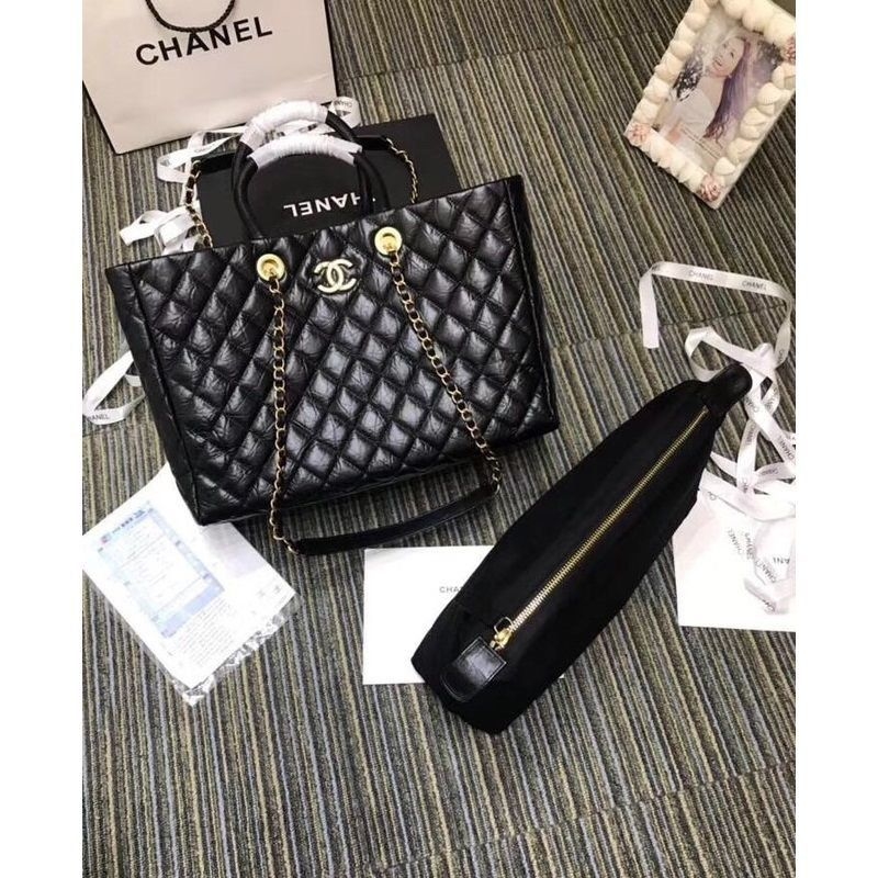 Chanel Original large shopping bag A93525 estruturada de couro cavia