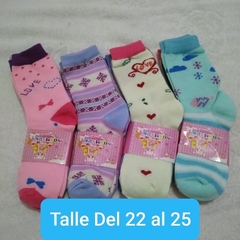 Medias Pack x 3 Para Nenas Talle Del 22 Al 25