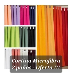 Cortina Microfibra 2 Paños Super Oferta