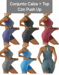 Conjunto Deportivo Calza Y Top Push Up