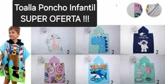 Toalla Poncho Infantil Con Boton - comprar online