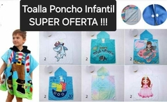 Toalla Poncho Infantil Con Boton