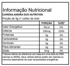 CAFEÍNA ANIDRA 90CAPS 500MG (210MG POR CAPS) - DUX NUTRITION na internet