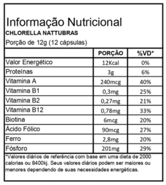 CHLORELLA 300COMP 300MG - NATTUBRAS na internet