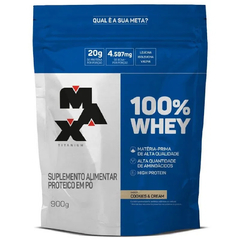 100% Whey Max Titanium - Refil 900g