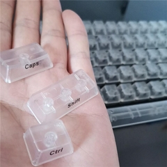 Para Personalizar seu PC Teclado Lead Adesivo gravado lateral teclado mecânico Teclas ABS transparentes Letras laterais em inglês Película protetora Tampas de teclas ABS transparentes - comprar online