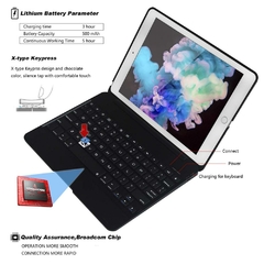 Case Book para iPad 9.7 2017/2018 5ª 6ª 7ª 8ª 9ª 10.2 Gen teclado sem fio Bluetooth Capa Book para iPad Air 2 3 / Pro 9.7 10.5 - NORMAST