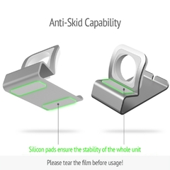 Imagen de Perfeito para seu Setup este Suporte de Alumínio e Silicone Requintado Doock Station para carregar SmartWatch