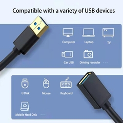 Cabo de extensão Kebiss USB 3.0 para Smart TV PS4 Xbox One SSD Cabo USB para USB extensor Cabo de dados Mini cabo de extensão USB 3.0 2.0 na internet