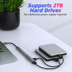 Portas Multi Splitter Adapter 7 em 1 USB C HUB 3.0 Tipo C 4/7 OTG USB Power Adapter para Macbook Pro 13 15 Air Mi Pro PC Laptop