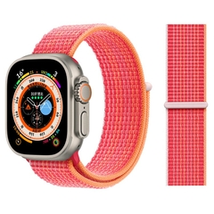 Pulseira coloridas de Nylon para Smart Watch Bands 44mm 40mm 49mm 41mm 42mm Sport Loop pulseira iWatch Serie ultra 49mm 5 6 SE 7 8 banda 45 mm na internet