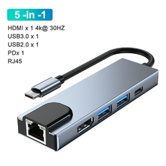 Hub USB Docking Station Usb C Hub 3 0 Hdmi Usb Splitter Várias portas Tipo C Extensor Usbc Dock Concentrator Para Laptop Macbook - comprar online