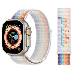 Pulseira coloridas de Nylon para Smart Watch Bands 44mm 40mm 49mm 41mm 42mm Sport Loop pulseira iWatch Serie ultra 49mm 5 6 SE 7 8 banda 45 mm - loja online