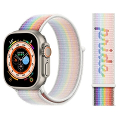 Pulseira coloridas de Nylon para Smart Watch Bands 44mm 40mm 49mm 41mm 42mm Sport Loop pulseira iWatch Serie ultra 49mm 5 6 SE 7 8 banda 45 mm - comprar online