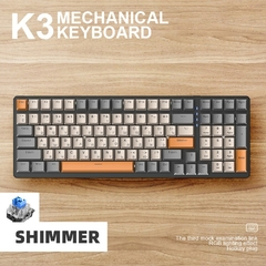 Imagem do Teclado Gamer mecânico K3 - Vermelho Azul Interruptor 100 Teclas - Teclado USB Com Fio Computador PC Gamer ou Notebook