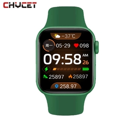 Imagen de Smart Watch IWO Série 7 Designer para pulso Fino modelo Esporte Bluetooth Chamada Relógio Frequência Cardíaca Fitness Rastreador compatível com Android IOS