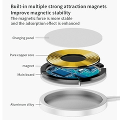 Imagem do Carregadores Magsafe sem fio magnético original de 20 W para iPhone 13 11 12 14 Pro Max Mini XS XR X 8 Plus AirPods Carregamento rápido