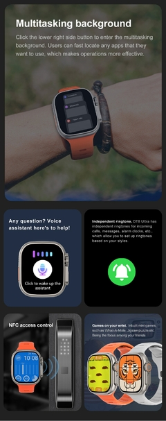 Ultra Smart Watch iwo Watch Ultra Series 8 49mm 420*485 NFC relogio inteligente 2022 DT8 - NORMAST