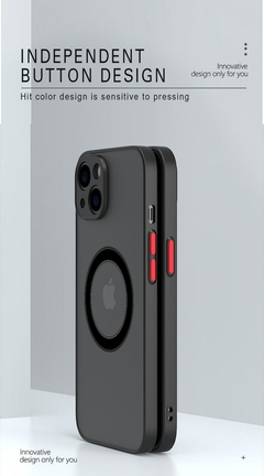 Case Magnético de luxo cores fosco capa de carga sem fio iPhone 14 13 11 12 - online store