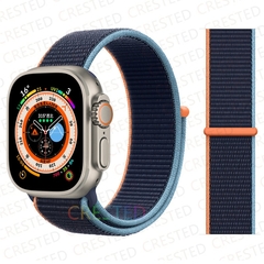 Pulseira coloridas de Nylon para Smart Watch Bands 44mm 40mm 49mm 41mm 42mm Sport Loop pulseira iWatch Serie ultra 49mm 5 6 SE 7 8 banda 45 mm - loja online