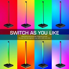 Imagem do Barra de luz ambiente de mesa com ganchos para festas 2pcs Kits de LED RGB de controle remoto com música ativada por voz